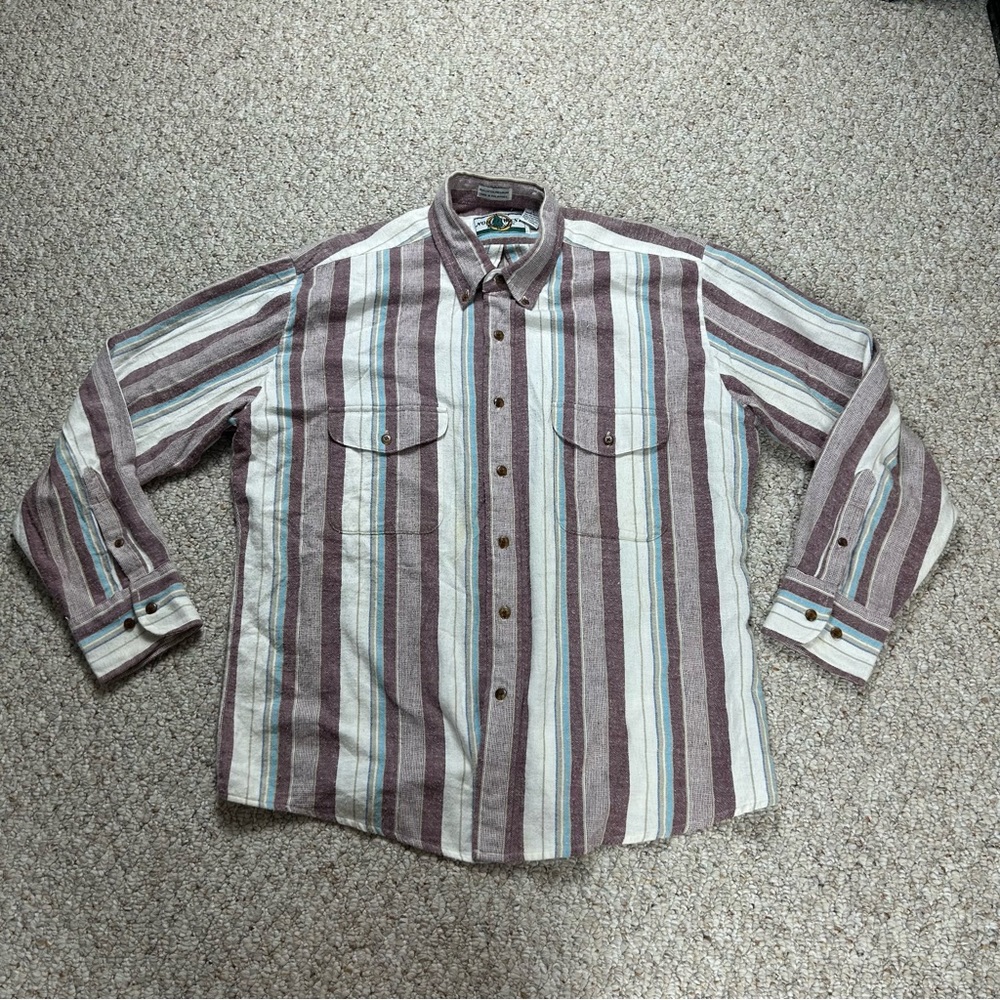 Northwest Territory Vintage Cotton Preshrunk Button Down Long Sleeve Mens Large